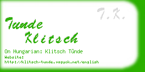 tunde klitsch business card